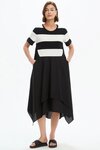 Stripe Hanky Hem Combi Dress