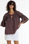 Thea Top (Wine/ White Pinstripe)
