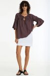 Thea Top (Wine/ White Pinstripe)