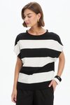 Stripe Bubble Sleeve Tee