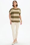 Stripe Bubble Sleeve Tee