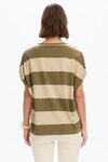 Stripe Bubble Sleeve Tee