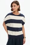 Stripe Bubble Sleeve Tee