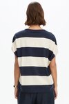 Stripe Bubble Sleeve Tee