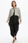 Wide Crop Stripe Overshirt