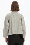 Wide Crop Stripe Overshirt