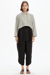 Wide Crop Stripe Overshirt