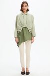 Wide Crop Stripe Overshirt