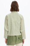 Wide Crop Stripe Overshirt