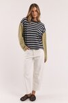 Mash Up Stripe Tee LS (Blue & Green)