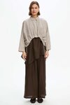Wide Crop Stripe Overshirt