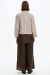 Wide Crop Stripe Overshirt