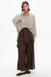 Wide Crop Stripe Overshirt