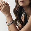 Love Hate Bracelet - Rose Quartz/Silver 6mm Beaded Bracelet with Fat Silve Spike