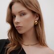 Luxe Necklace Gold - Fob Chain Link in Gold 14k Plated Stainless Steel