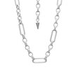 Luxe Necklace Silver - Fob Chain Link in Silver Stainless Steel
