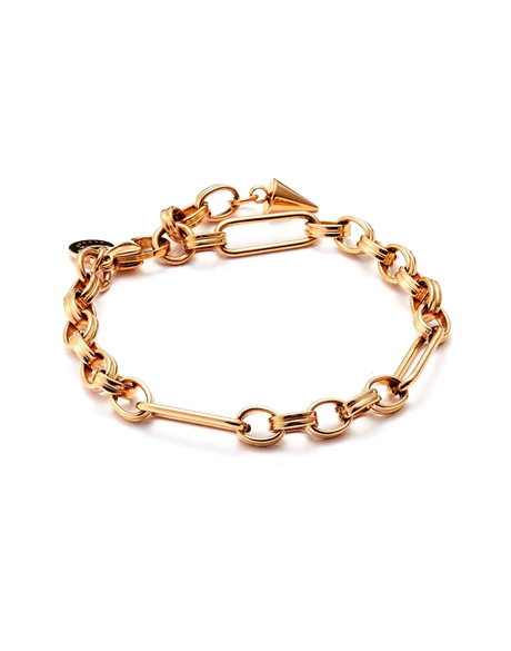 Luxe Bracelet Gold - Fob Chain Link in 14k Gold Plated Stainless Steel