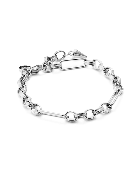 Luxe Bracelet Silver - Fob Chain Link in Silver Stainless Steel