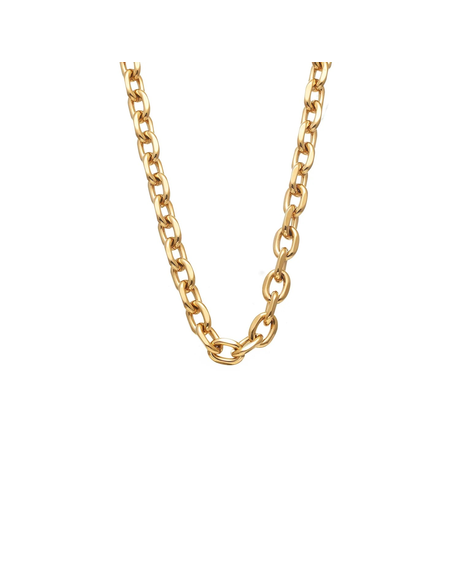 Forged Necklace - Gold Chunky Curb Chain