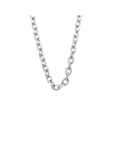 Forged Necklace - Silver Chunky Curb Chain