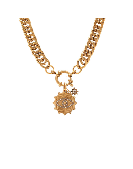 Nova Necklace - Gold Chunky Curb Chain