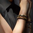 Rock Glam Bangle - Gold 5 x Dome Spike