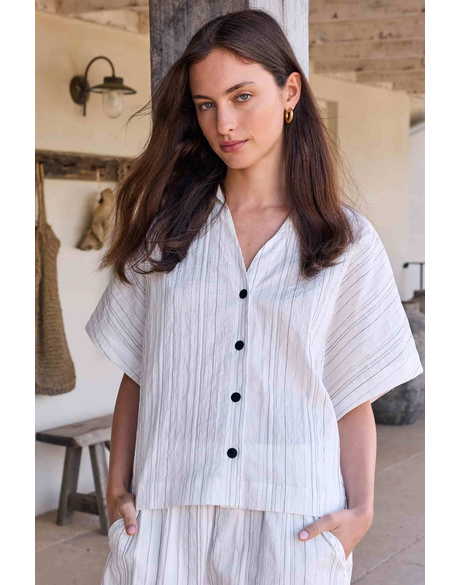 Textured Pinstripe Shirt