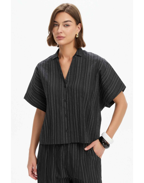 Textured Pinstripe Shirt