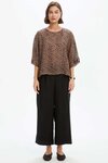 Wide Sleeve Sheer Print Top