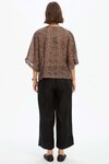 Wide Sleeve Sheer Print Top