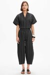 Textured Pinstripe Barrel Pant
