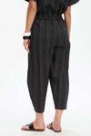 Textured Pinstripe Barrel Pant