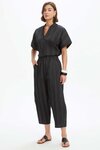 Textured Pinstripe Barrel Pant
