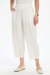Textured Pinstripe Barrel Pant