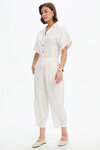 Textured Pinstripe Barrel Pant