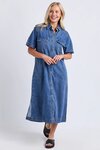 Ayla Denim Midi Dress