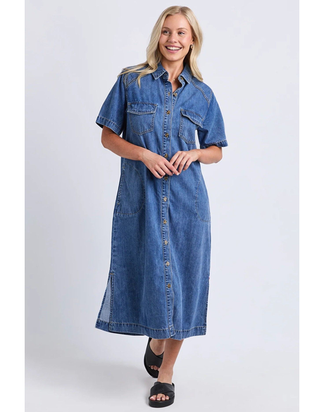 Ayla Denim Midi Dress