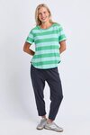 Spritz Stripe Short Sleeve Tee (Green + Blue)