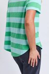 Spritz Stripe Short Sleeve Tee (Green + Blue)