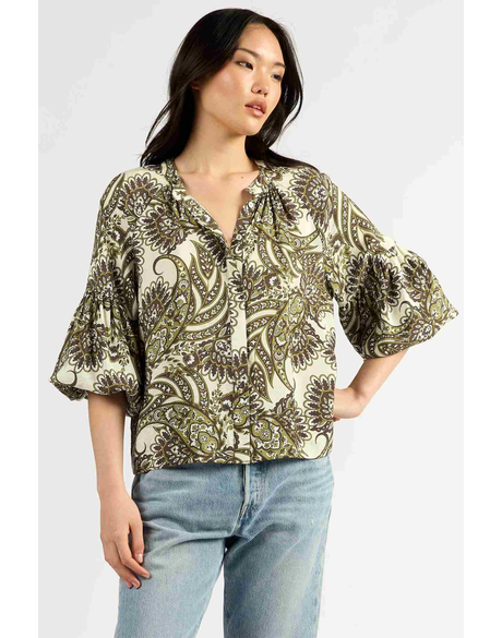 Gigi Top (Olive Paisley)