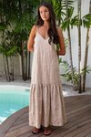 Dallas Maxi (Camel with white embrodier)