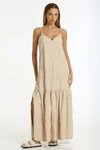 Dallas Maxi (Camel with white embrodier)