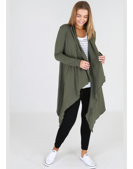 Alexandria Long Cardigan (Khaki)