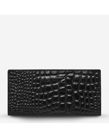 In The Beginning Wallet (Black Croc Emboss)