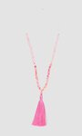 Tassle Necklace Clear/Marble/Pink