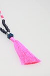 Tassle Necklace Wood/Pink