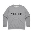 Vogue Grey Crew / Black Print