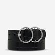 Mislaid Belt SM (Black Croc/Silver)