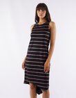 Daria Copper Stripe Maxi Dress (Black/Copper)