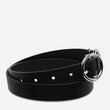 Mislaid Skinny Belt (Black/Silver)